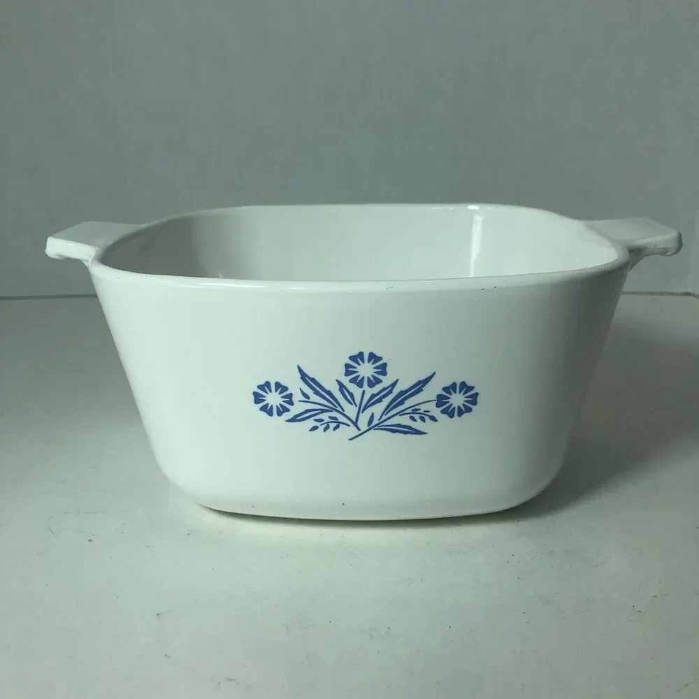 Corning Ware Casserole‎ Dish Blue Cornflower Square P-1 3/4-B No Lid Vintage B4